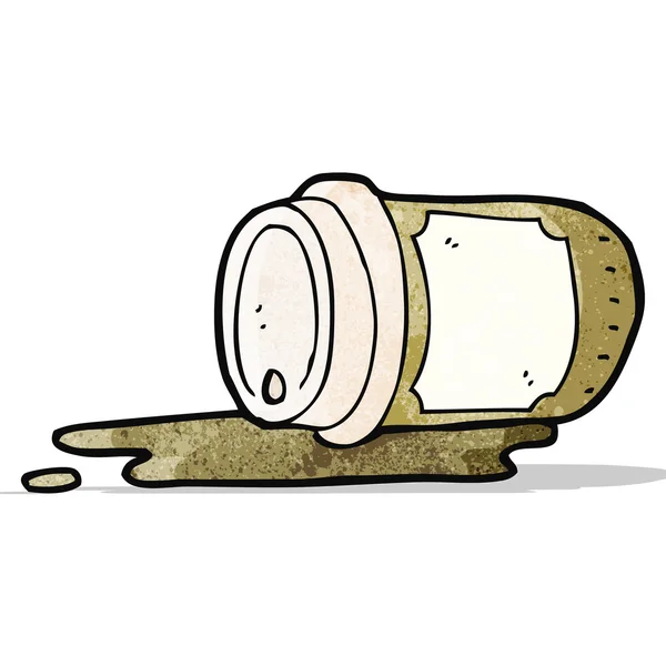 Gemorste koffie cartoon nemen — Stockvector