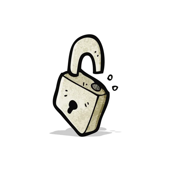 Cartoon padlock — Stock Vector