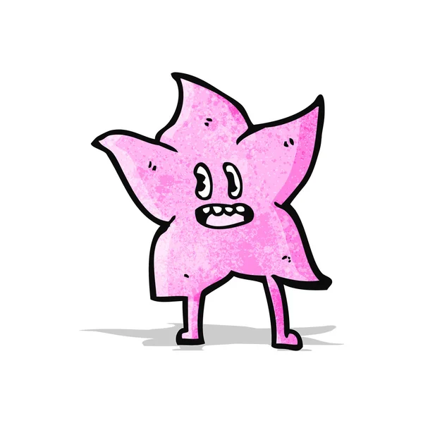 Rosa Star-Cartoon-Figur — Stockvektor