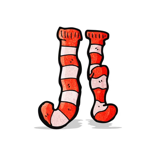 Chaussettes rayées de bande dessinée — Image vectorielle