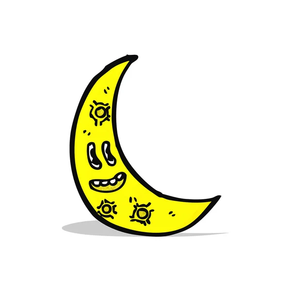 Cartoon crescent moon — Stock Vector