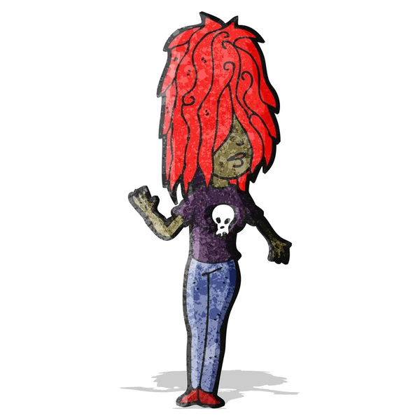 Cartoon girl with red hair — Stock Vector