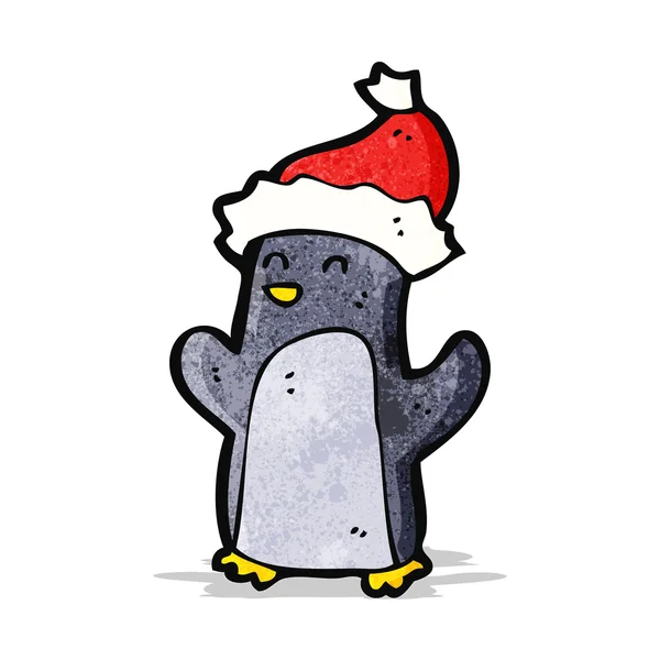 Söt christmas-pingvin — Stock vektor
