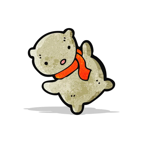 Dessin animé petit ours en peluche — Image vectorielle