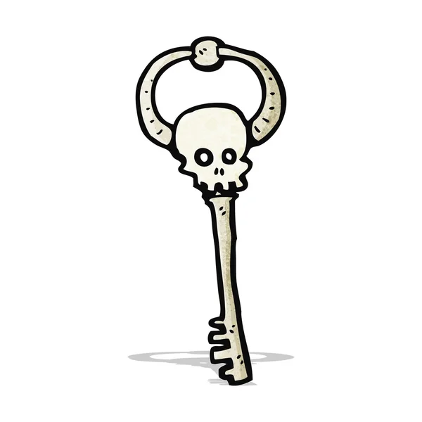 Ключ от скелета мультфильма — стоковый вектор