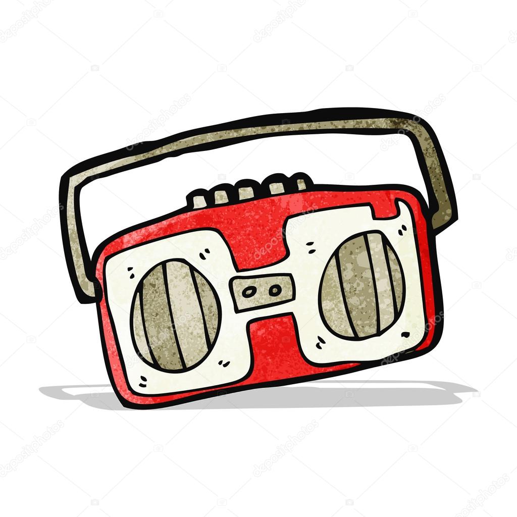 radio cassette player cartoon