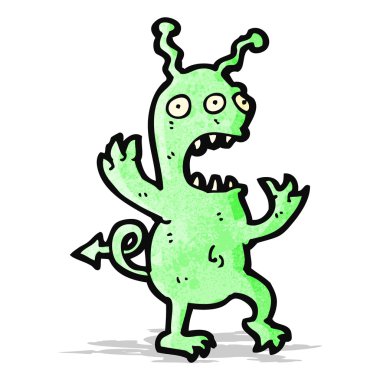 cartoon crazy alien