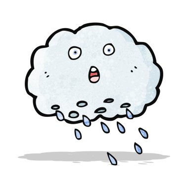 karikatür yağmur bulutu