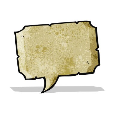 çizgi film eski kağıt konuşma balonu