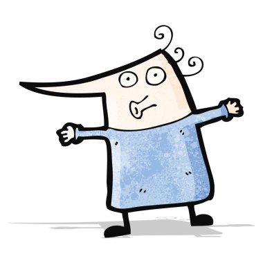 karikatür meraklı kadın