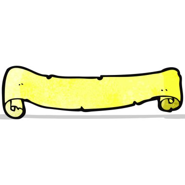 Dekoratif kaydırma afiş karikatür