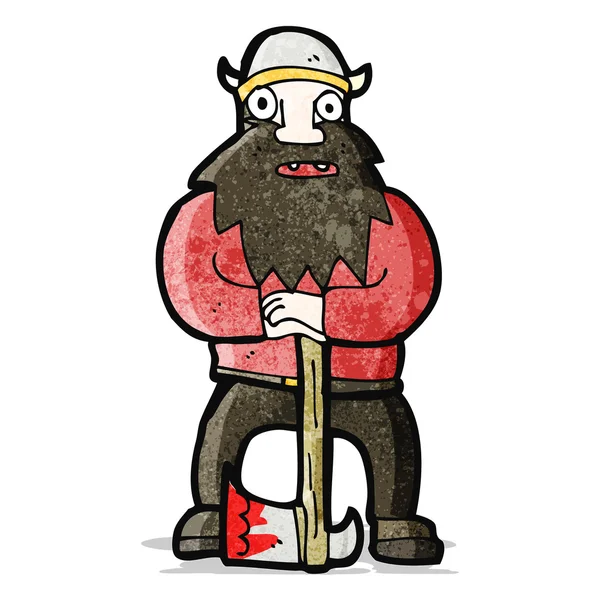 Dessin animé viking médiéval — Image vectorielle