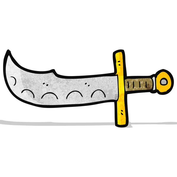 Desenhos animados espada curva — Vetor de Stock