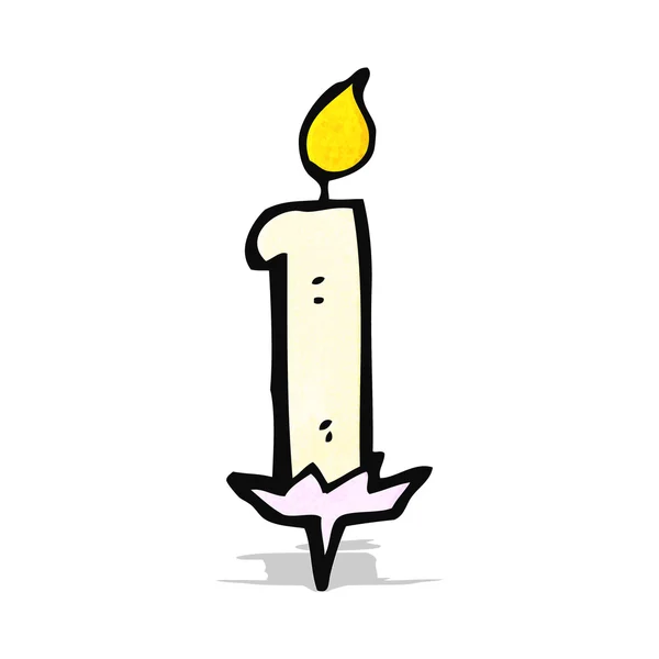 Kreslený narozeninový dort svíčka — Stockový vektor