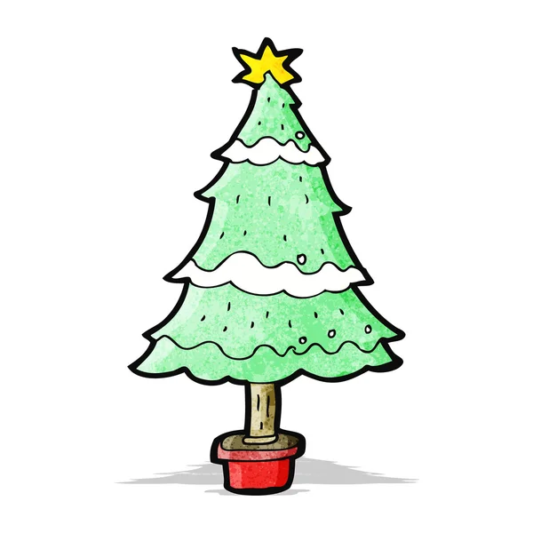 Albero di Natale cartone animato — Vettoriale Stock