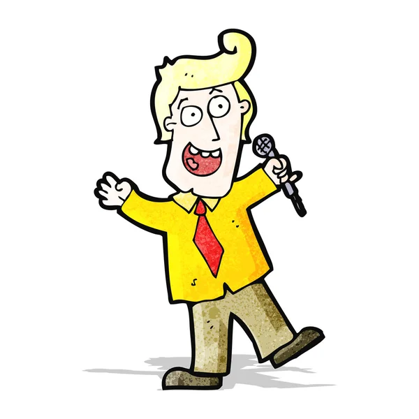 Cartoon game show host — Stock Vector