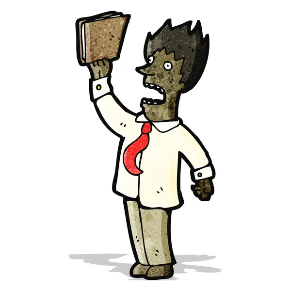 Homme d'affaires en colère dessin animé — Image vectorielle
