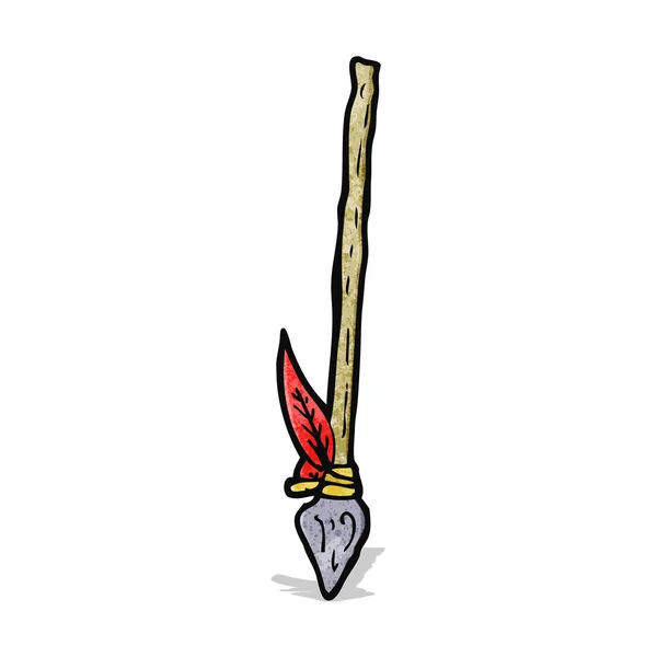 Cartoon primitive spear — Stock Vector