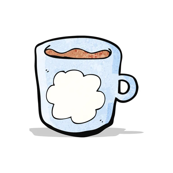 Karikatur Wolkenmuster Kaffeebecher — Stockvektor