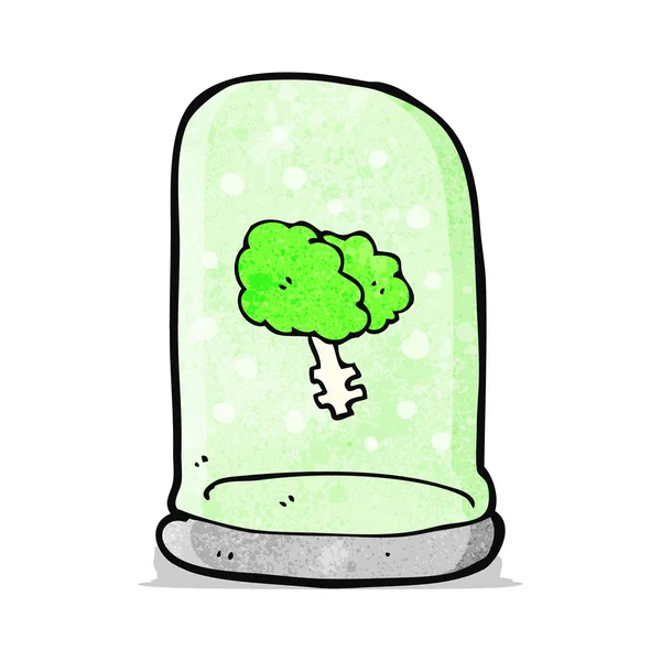 Cartoon brain in jar — Stock Vector