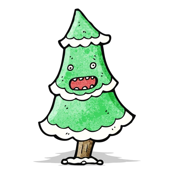 Dessin animé arbre de Noël — Image vectorielle