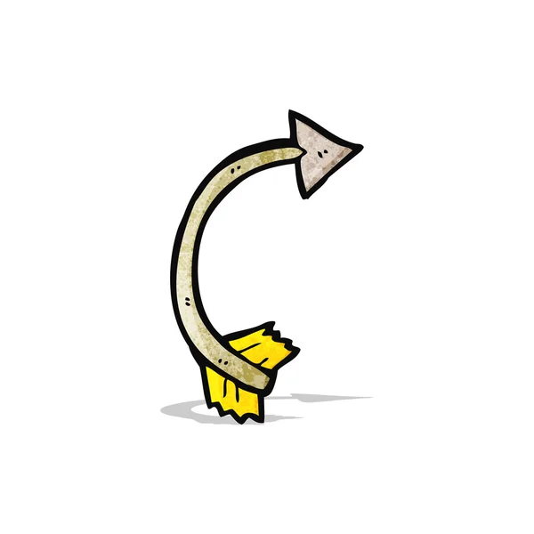Flèche de curling dessin animé — Image vectorielle