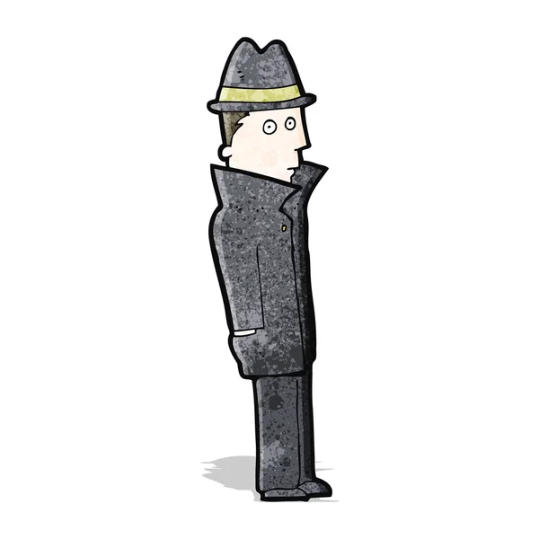 Cartoon prive-detective — Stockvector