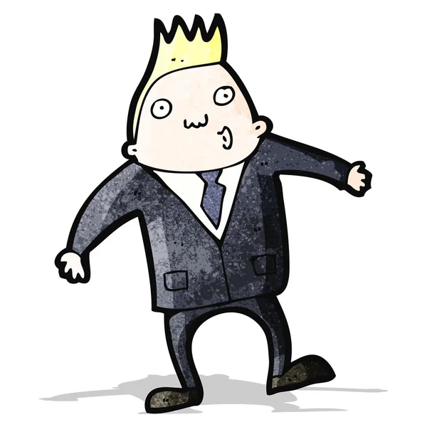 Cartoon affärsman shrugging axlarna — Stock vektor