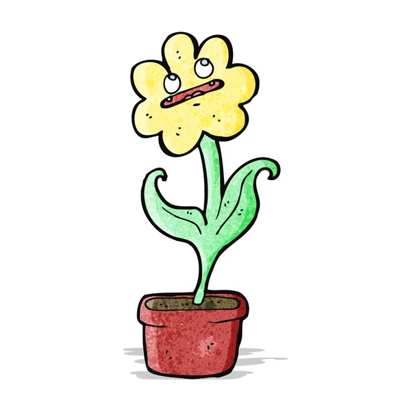 Květina kreslená postavička — Stockový vektor