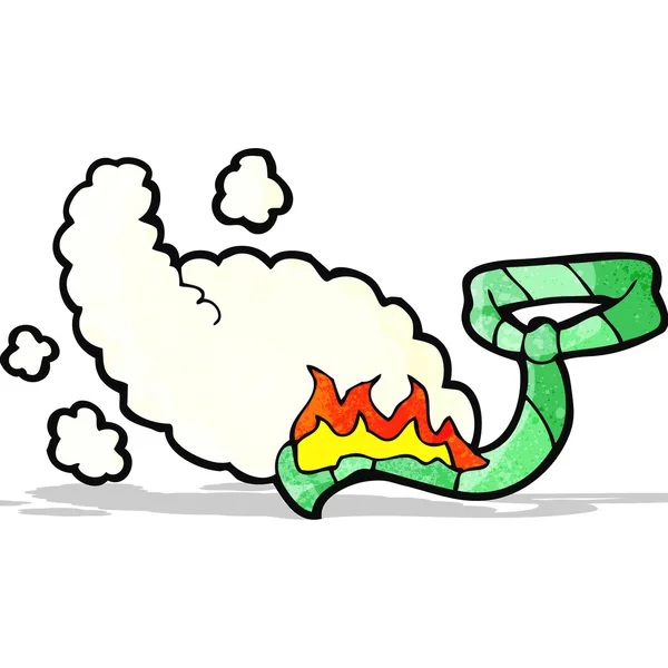 Flaming stropdas cartoon — Stockvector