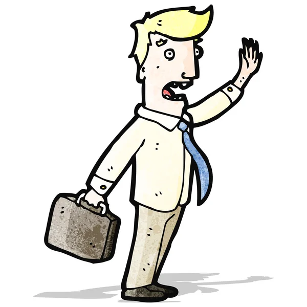 Карикатурный стресс бизнесмена — стоковый вектор