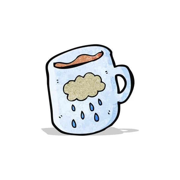 Cartoon cloud pattern coffee mug — Stock Vector