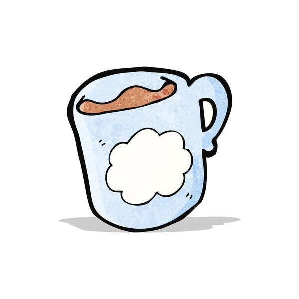 Tasse de café motif nuage dessin animé — Image vectorielle