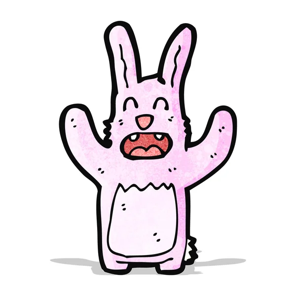 Мультфільм рожевий кролик — стоковий вектор