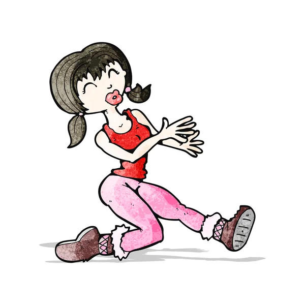 Mujer de gimnasio de dibujos animados — Archivo Imágenes Vectoriales