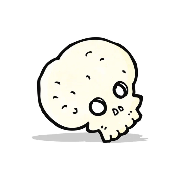 Calavera espeluznante de dibujos animados — Vector de stock