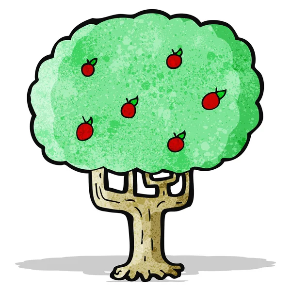 Cartoon appelboom — Stockvector