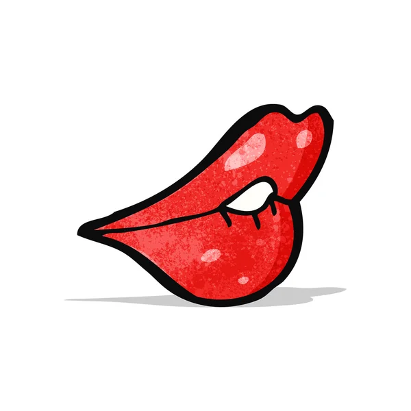 Sexy lips cartoon — Stock Vector