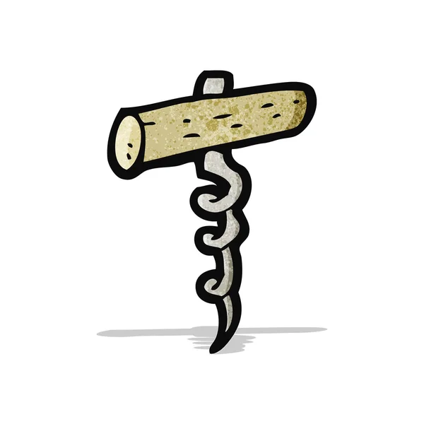 Cartoon corkscrew — Stockvector