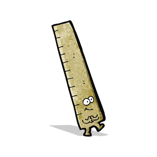 Regla de medición personaje de dibujos animados — Vector de stock