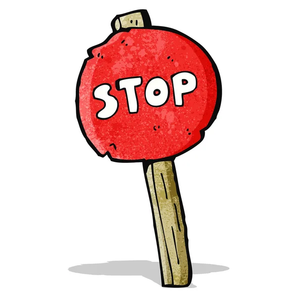 Stopbord cartoon — Stockvector