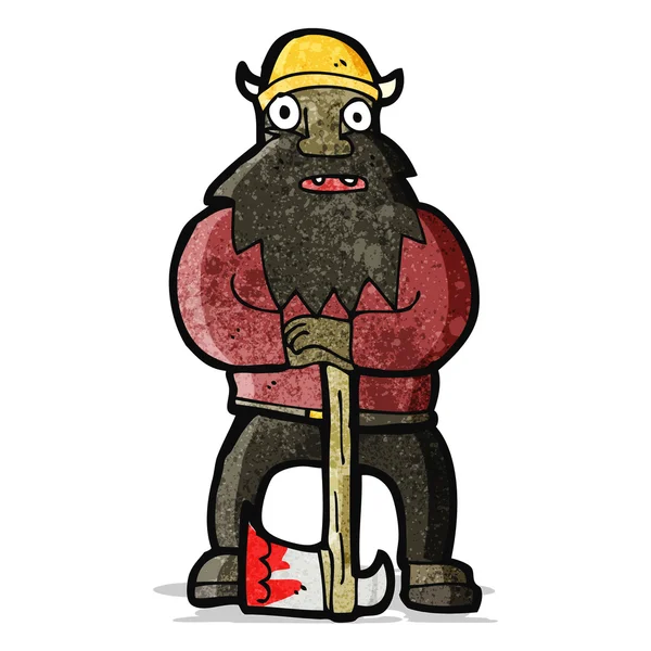 Vikingo de dibujos animados — Vector de stock