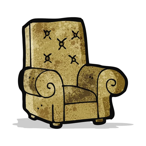 Chaise en cuir dessin animé — Image vectorielle