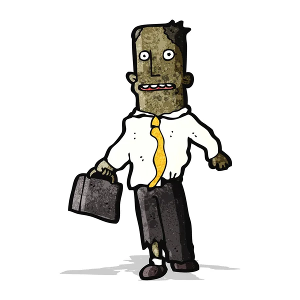 Cartoon office man met gescheurde kleding — Stockvector