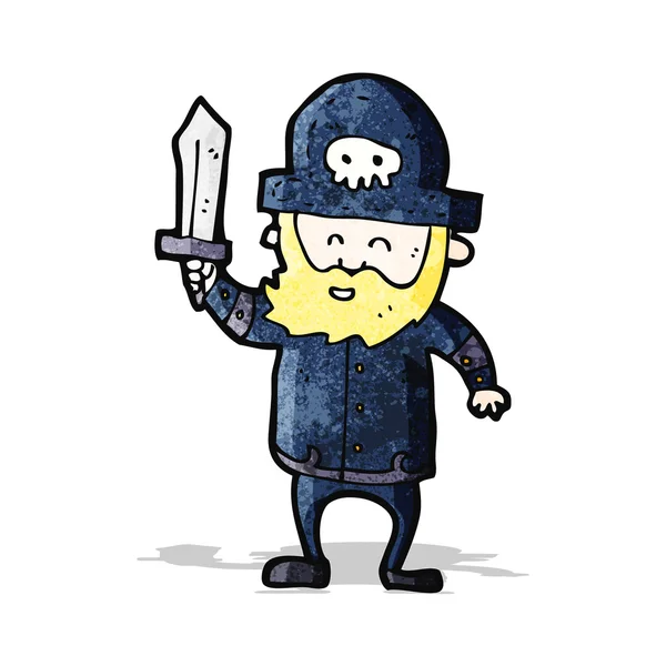 Cartoon piratkapten — Stock vektor