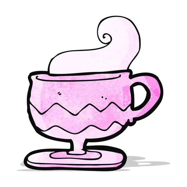 Чашка горячего чая из мультика — стоковый вектор