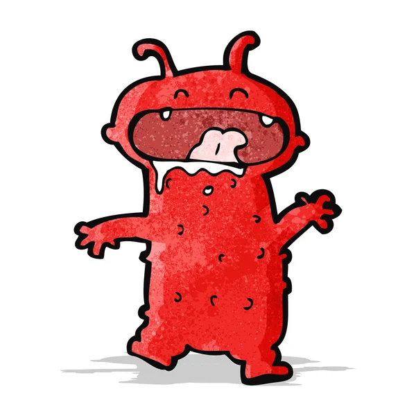 Dibujos animados pequeño monstruo divertido — Vector de stock