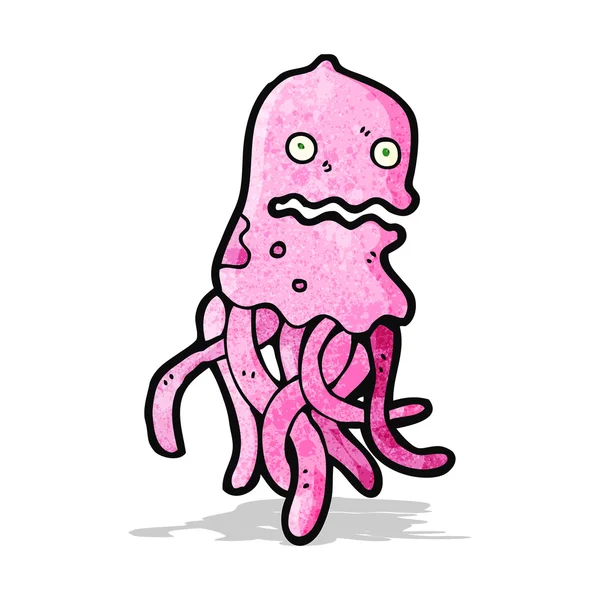 Cartone animato pazzo meduse — Vettoriale Stock
