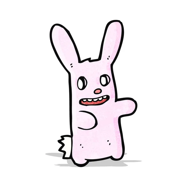 Conejito espeluznante conejo de dibujos animados — Vector de stock
