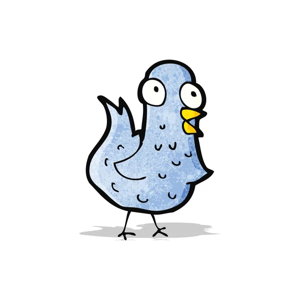 Oiseau bleu dessin animé — Image vectorielle